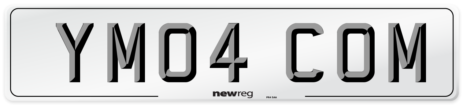 YM04 COM Number Plate from New Reg